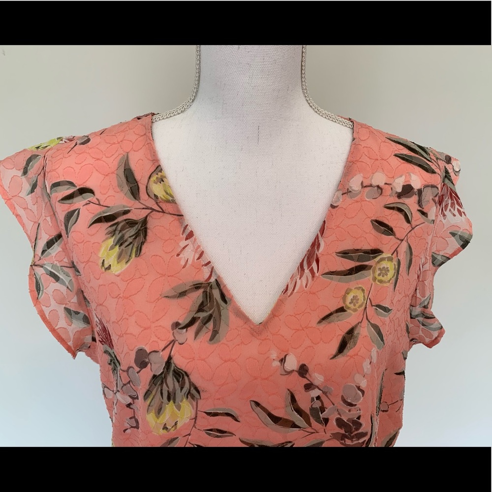 LOFT Floral Blouse XL